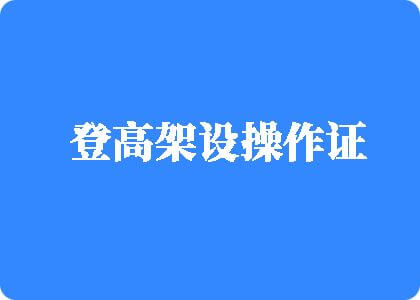 欧美大黑吊操好大屄妞视频播放登高架设操作证